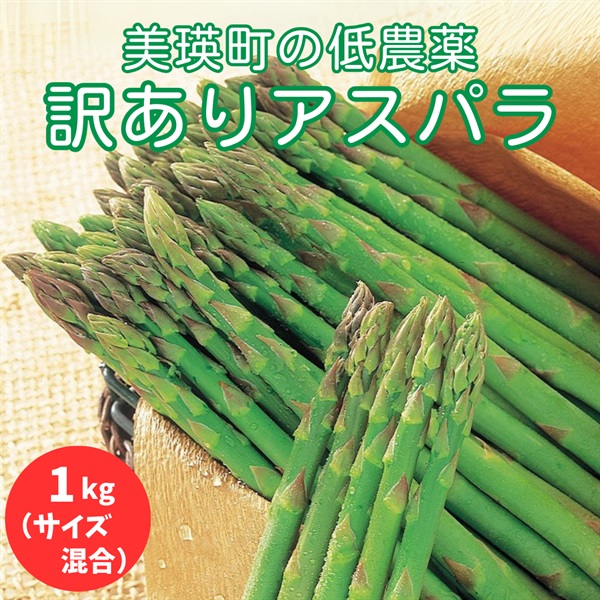 美瑛町の低農薬　訳ありアスパラ（1kg）◆共栄水産