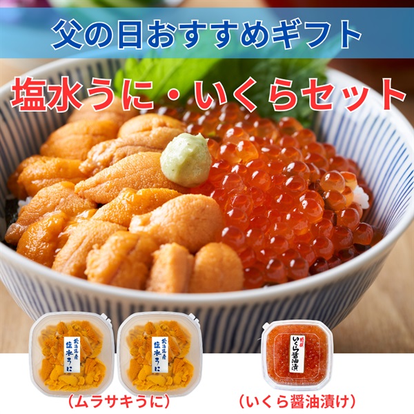 北海道産塩水ムラサキうに＆いくらセット◆共栄水産
